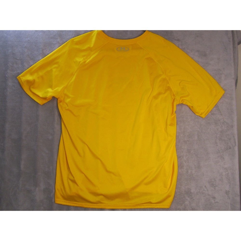 Under Armour Iowa Hawkeyes Mens 2XL Yellow HeatGear Loose Fit Graphic T-Shirt - Picture 3 of 6